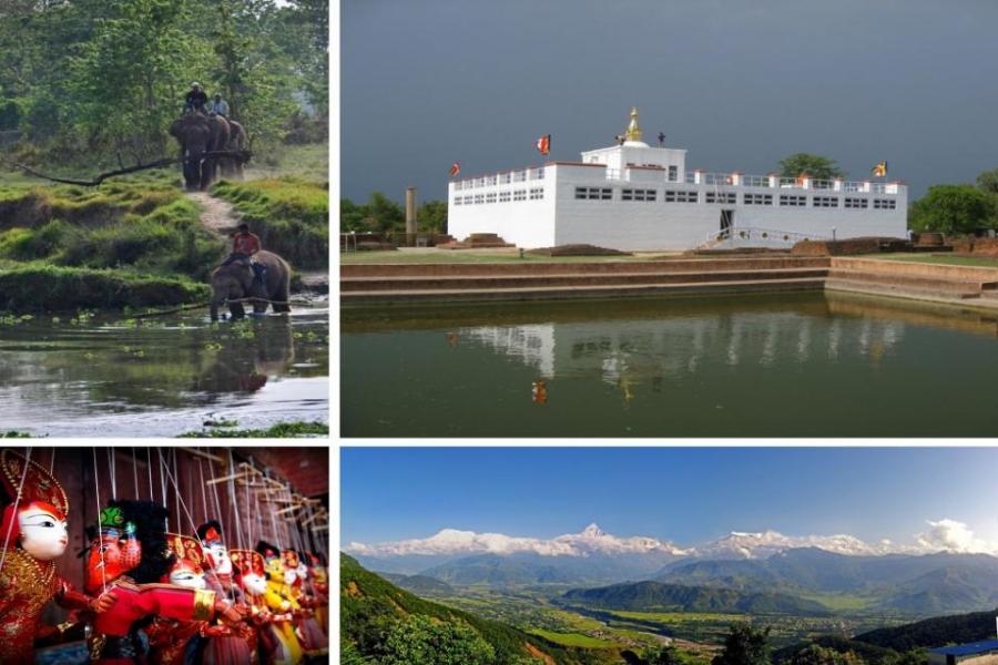 THE GOLDEN TRIANGLE POKHARA CHITWAN  & LUMBINI