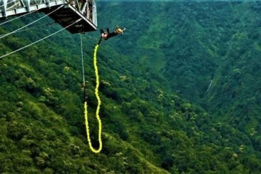 FEET THRILLING BUNJEE JUMPING IN NEPAL